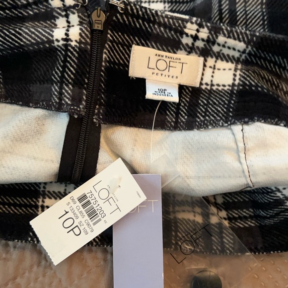 LOFT, 100% Cotton black and white skirt; NWT, machine washable! - Picture 4 of 6